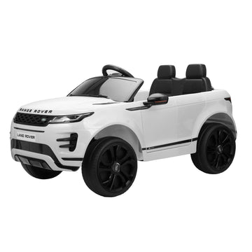 12V Land Rover Licensed Vehicle, Kids Ride On Car With 2.4G Rc, 4 Spring Suspension Wheels, Led Lights, Music, Electric Vehicle Toy For Boys Girls, 3 6 Years Old White White Polypropylene