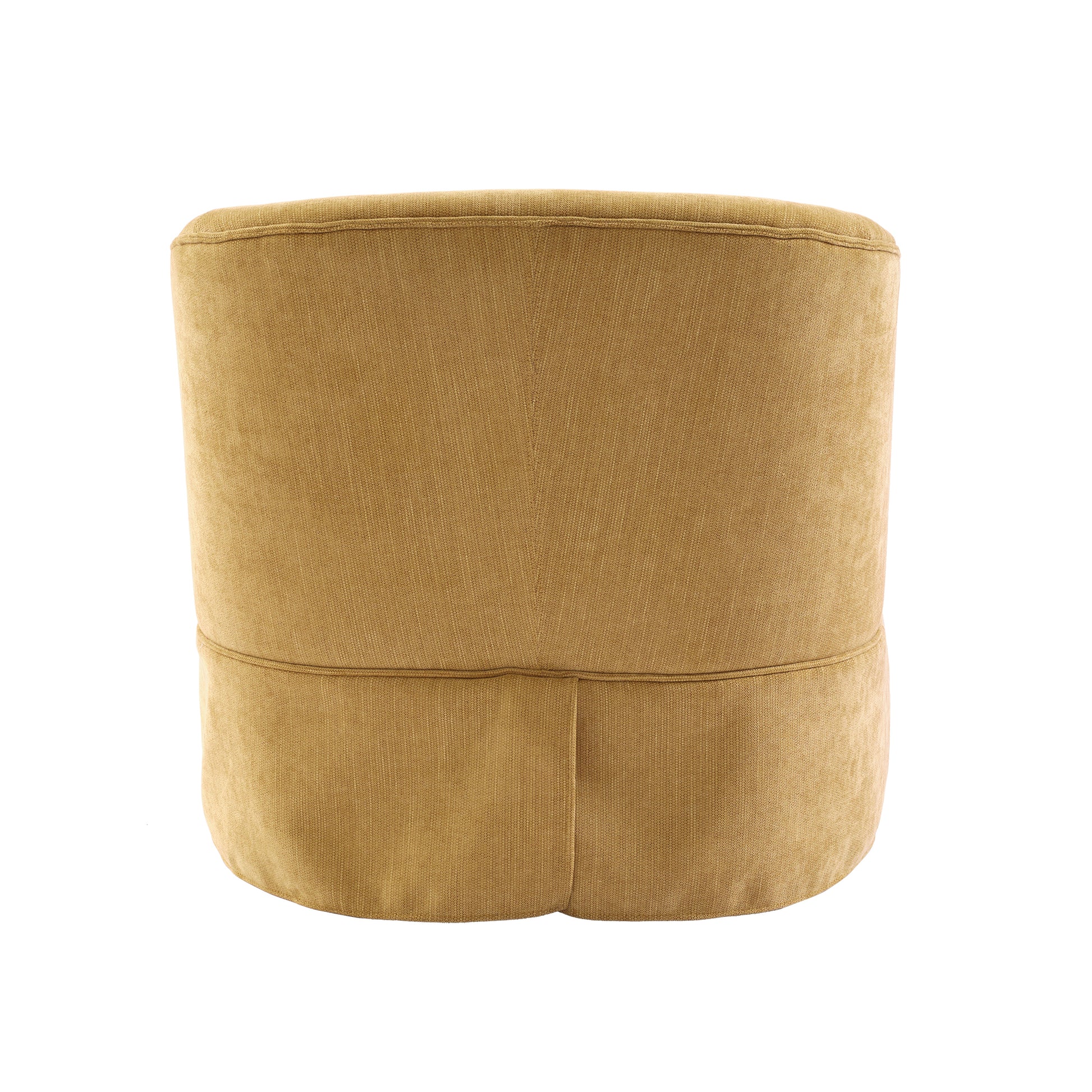 360 Degree Swivel Accent Armchair Linen Blend Musted Yellow Mustard Yellow Upholstered