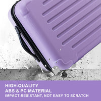 Luggage Sets Model Expandable Abs Pc 3 Piece Sets With Spinner Wheels Lightweight Tsa Lock 20 24 28 , Light Purple Light Purple Abs Pc