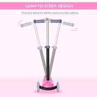 3 In 1 Ride On Push Car, Kids Scooter, Sliding Walker, Push Rider, With Adjustable Handlebar, 3 Balanced Wheels, Removable Storage Seat, For Boys And Girls Aged 2 6 Years Olds, Pink Pink Metal