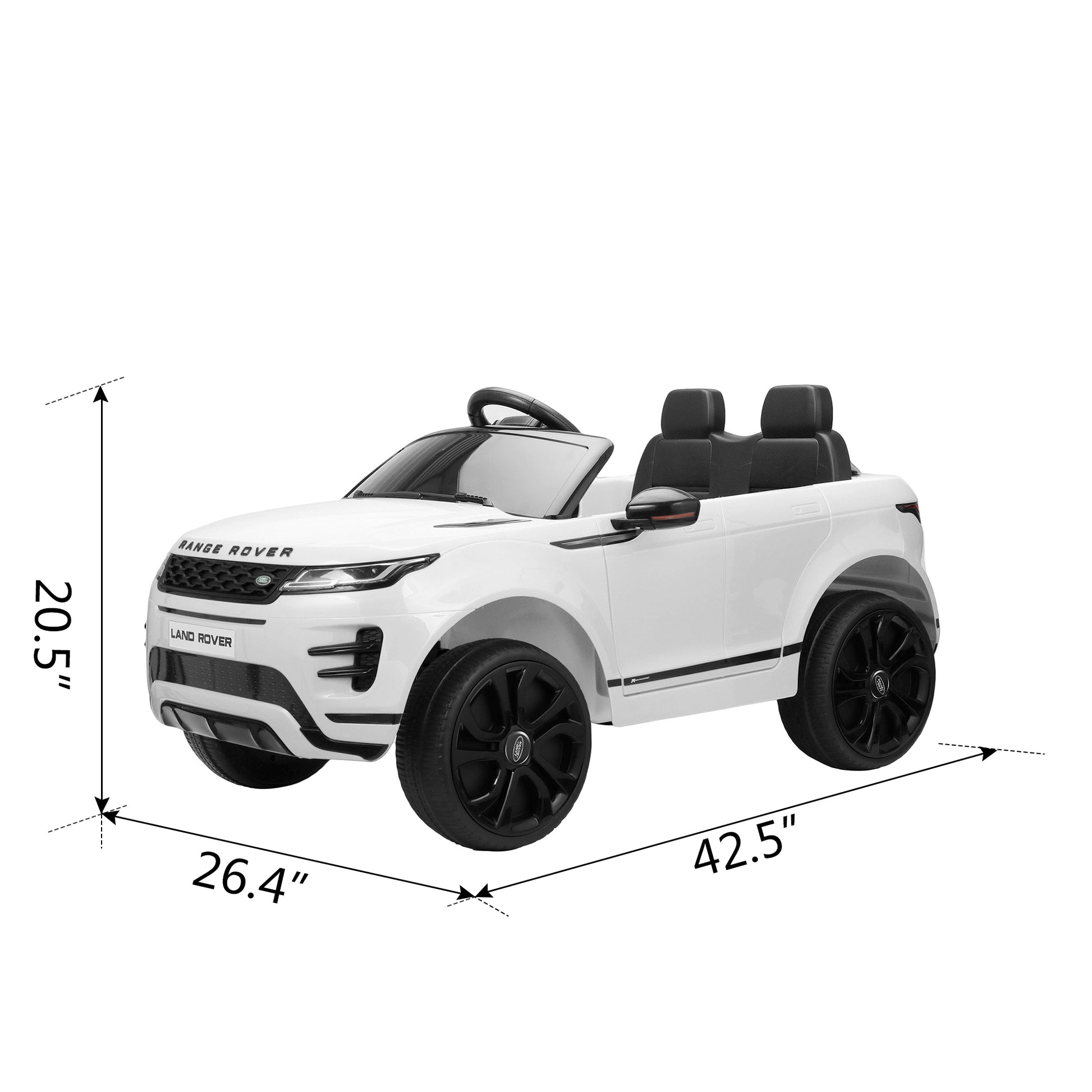 12V Land Rover Licensed Vehicle, Kids Ride On Car With 2.4G Rc, 4 Spring Suspension Wheels, Led Lights, Music, Electric Vehicle Toy For Boys Girls, 3 6 Years Old White White Polypropylene