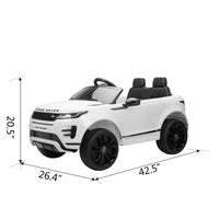 12V Land Rover Licensed Vehicle, Kids Ride On Car With 2.4G Rc, 4 Spring Suspension Wheels, Led Lights, Music, Electric Vehicle Toy For Boys Girls, 3 6 Years Old White White Polypropylene