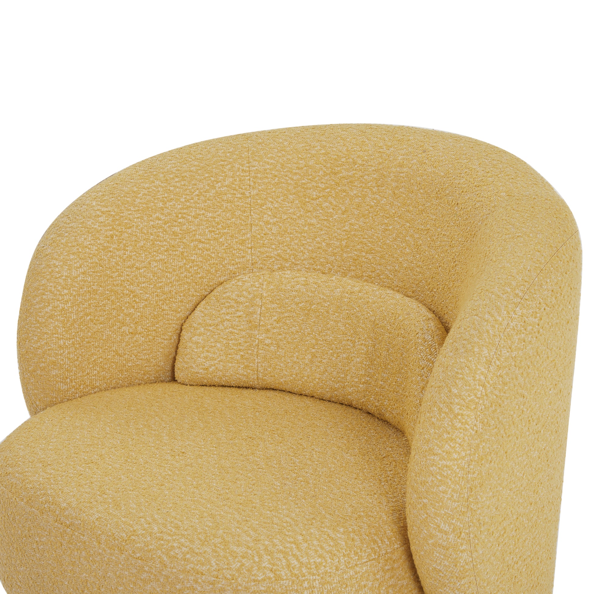 360 Degree Swivel Sherpa Accent Chair Modern Style Barrel Chair With Toss Pillows For Home Office, Living Room, Bedroom, Yellow Yellow Primary Living Space Foam Fabric