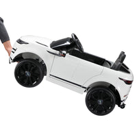 12V Land Rover Licensed Vehicle, Kids Ride On Car With 2.4G Rc, 4 Spring Suspension Wheels, Led Lights, Music, Electric Vehicle Toy For Boys Girls, 3 6 Years Old White White Polypropylene