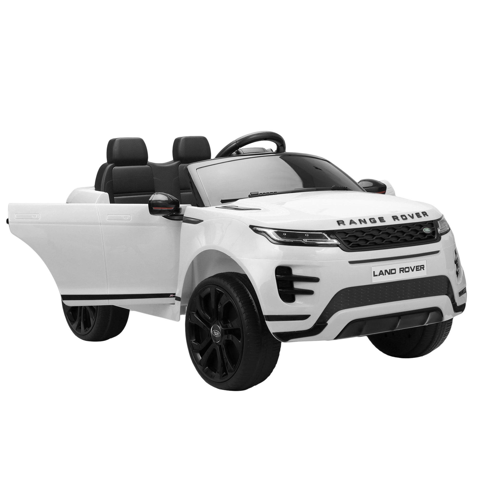 12V Land Rover Licensed Vehicle, Kids Ride On Car With 2.4G Rc, 4 Spring Suspension Wheels, Led Lights, Music, Electric Vehicle Toy For Boys Girls, 3 6 Years Old White White Polypropylene