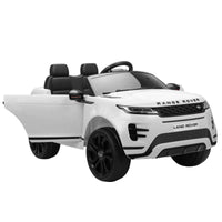 12V Land Rover Licensed Vehicle, Kids Ride On Car With 2.4G Rc, 4 Spring Suspension Wheels, Led Lights, Music, Electric Vehicle Toy For Boys Girls, 3 6 Years Old White White Polypropylene
