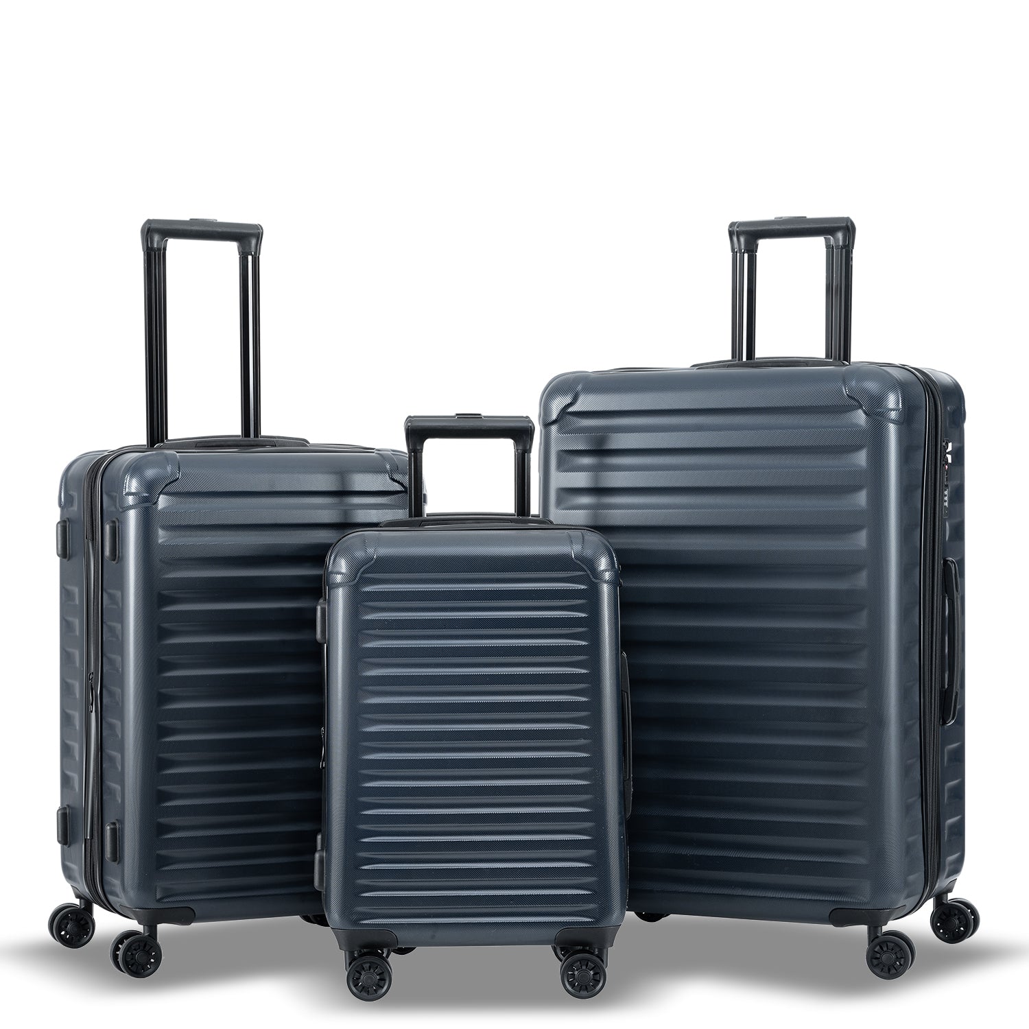 Luggage Sets Model Expandable Abs Pc 3 Piece Sets With Spinner Wheels Lightweight Tsa Lock 20 24 28 ,Navy Blue Navy Blue Abs Pc