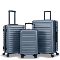 Luggage Sets Model Expandable Abs Pc 3 Piece Sets With Spinner Wheels Lightweight Tsa Lock 20 24 28 , Steel Gray Steel Gray Abs Pc