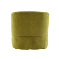 360 Degree Swivel Accent Armchair Linen Blend Fruit Green Olive Green Upholstered