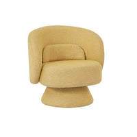 360 Degree Swivel Sherpa Accent Chair Modern Style Barrel Chair With Toss Pillows For Home Office, Living Room, Bedroom, Yellow Yellow Primary Living Space Foam Fabric