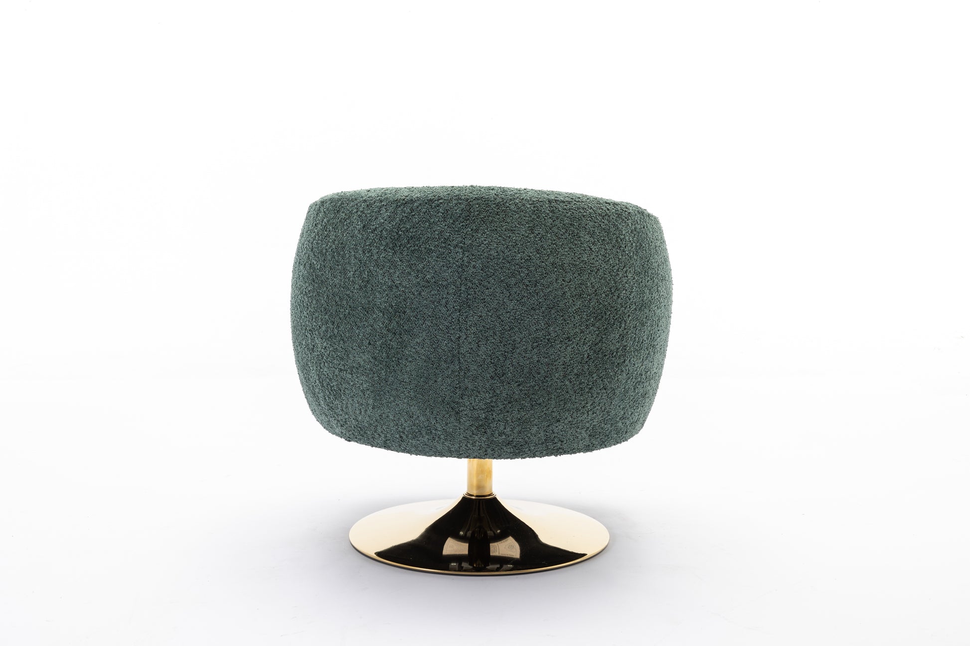 048 Chenille Fabric Accent Swivel Chair With Gold Metal Round Base,Green Green White Primary Living Space Modern Eucalyptus Foam Chenille