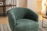 048 Chenille Fabric Accent Swivel Chair With Gold Metal Round Base,Green Green White Primary Living Space Modern Eucalyptus Foam Chenille