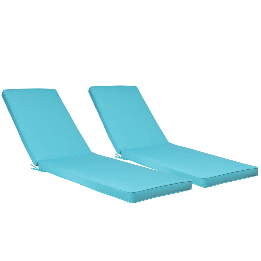 2Pcs Set Outdoor Lounge Chair Cushion Replacement Patio Funiture Seat Cushion Chaise Lounge Cushion Sky Blue Yes Lounge Blue Uv Resistant Frame Fade Resistant Cushion 2 Person Seating Group Polyester