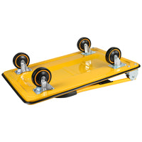 Platform Truck Hand Truck Large Size Foldable Dolly Cart For Moving Easy Storage And 360 Degree Swivel Wheels 660Lbs Weight Capacity Yellow Steel