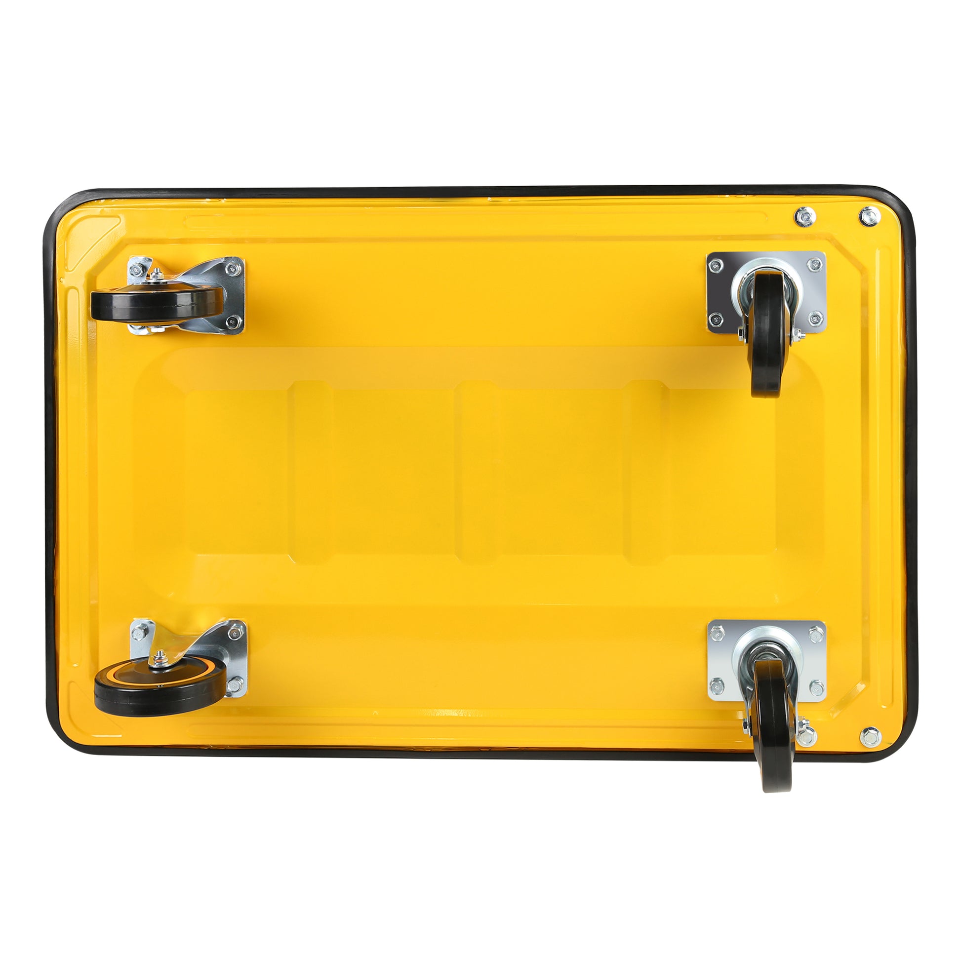 Platform Truck Hand Truck Large Size Foldable Dolly Cart For Moving Easy Storage And 360 Degree Swivel Wheels 660Lbs Weight Capacity Yellow Steel
