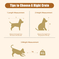 Heavy Duty Furniture Style Dog Cage Wooden Dog Cage Double Door Dog Cage Side Cabinet Dog Cage Dog Crate 44 1 2"W *22 3 4"D *33 1 4"H White Walnut American Design Particle Board