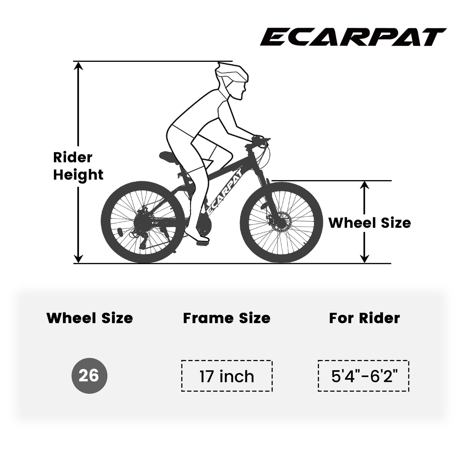 Ecarpat 26 Inch Fat Tires Mountain Bike, 4 Inch Wide Wheel, 21 Speed Disc Brakes, Mens Womens Trail Beach Snow Commuter City Mountain Bike, Carbon Steel Frame Front Fork Bicycles Cycling Gray Durable Garden & Outdoor Contemporary,Sporty Multifunctional