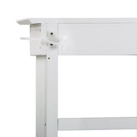 Garden Potting Bench Table, Rustic And Sleek Design With Multiple Drawers And Shelves For Storage, White And Gray White Gray Garden & Outdoor Rustic Wood