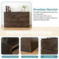 Drawer Dresser Cabinet, Sideboard, Bar Counter, Buffet Counter, Table Lockers, Three Plus Three Drawers Audit, Can Be Used For Dining Room, Living Room, Bedroom, Kitchen Corridor, Color: Dark Gray