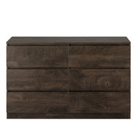 Drawer Dresser Cabinet, Sideboard, Bar Counter, Buffet Counter, Table Lockers, Three Plus Three Drawers Audit, Can Be Used For Dining Room, Living Room, Bedroom, Kitchen Corridor, Color: Dark Gray