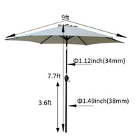 9Ft Umbrella Frozen Dew Frozen Dew Metal