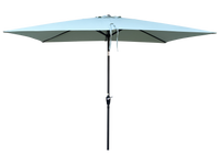 6 X 9Ft Patio Umbrella Outdoor Waterproof Umbrella With Crank And Push Button Tilt Without Flap For Garden Backyard Pool Swimming Pool Market Frosty Green Steel