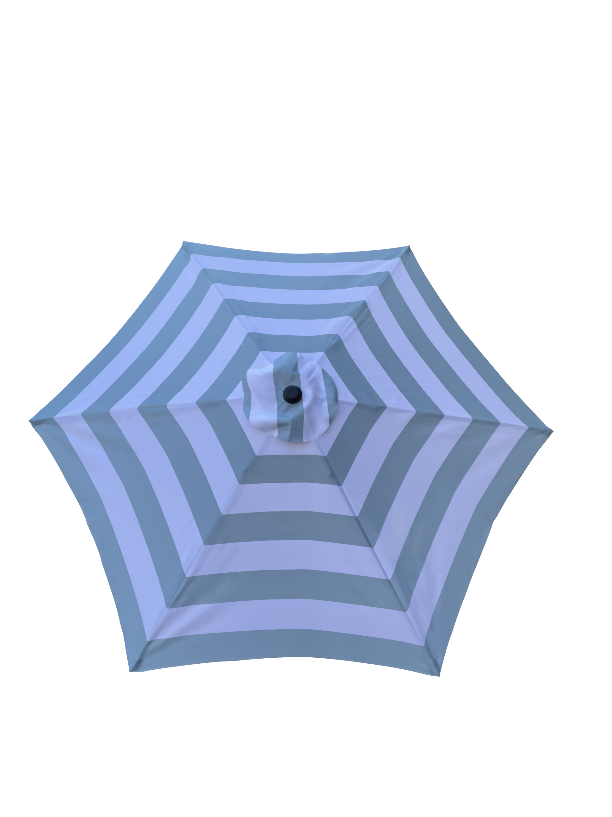 9Ft Umbrella Ice Blue Stripe Ice Blue Stripe Metal