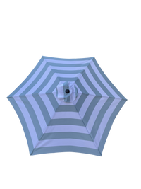 9Ft Umbrella Ice Blue Stripe Ice Blue Stripe Metal