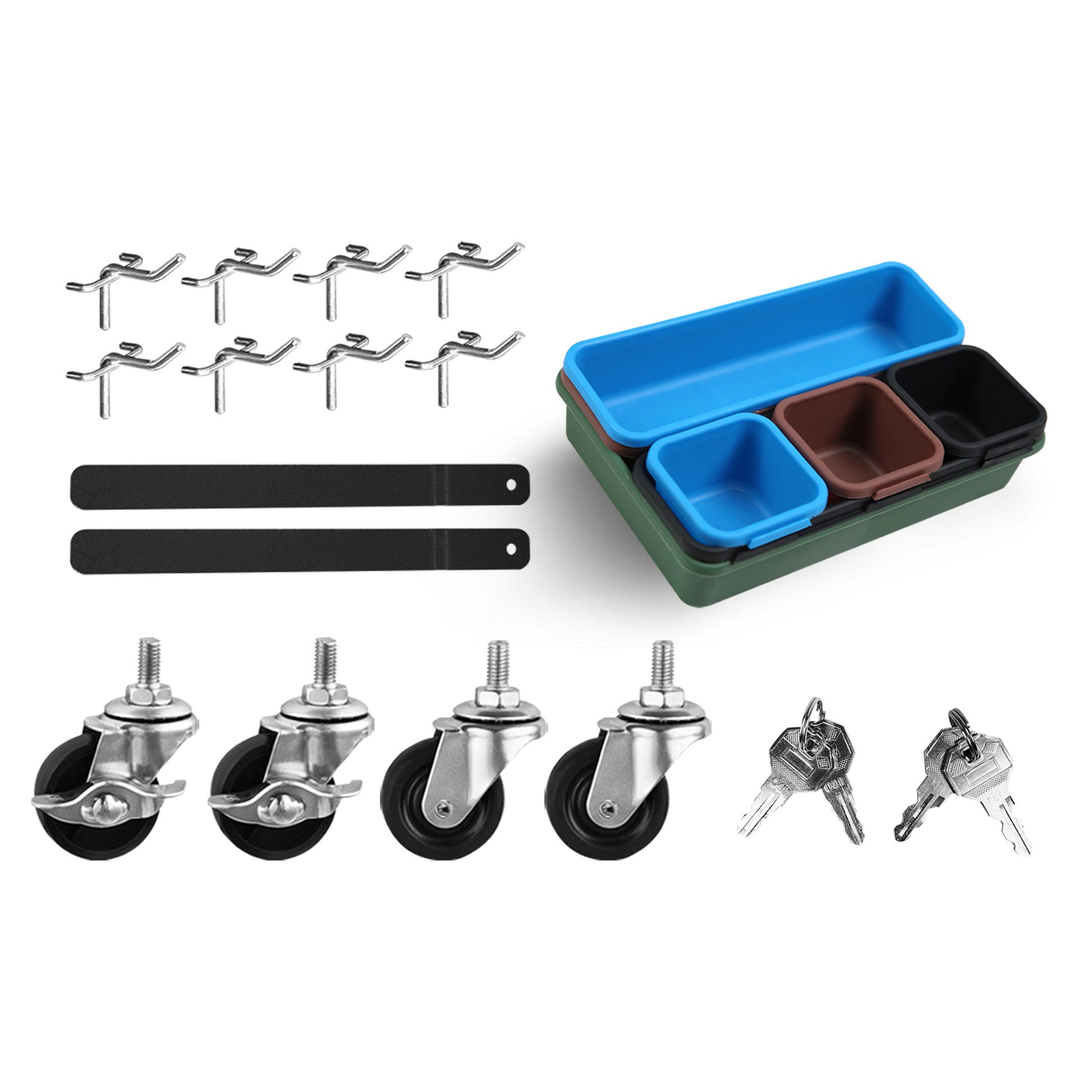 8 Drawer Rolling Tool Chest With Wheels, Large Tool Cabinet With Drawers, Mobile Steel Tool Storage Organizer With Lock&Liner For Warehouse, Workshop, Black Black Steel