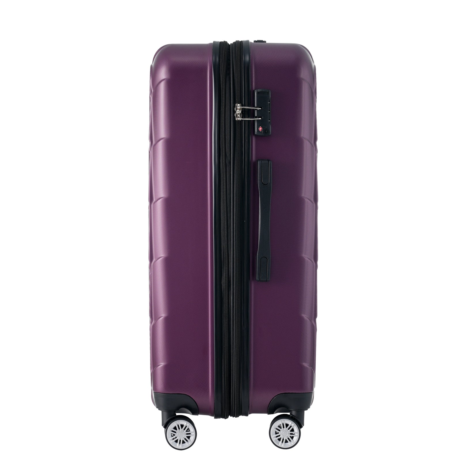 3 Piece Luggage Set Suitcase Set, Abs Hard Shell Lightweight Expandable Travel Luggage With Tsa Lock, Spinner Wheels For Men Women Violet Abs