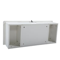 Classic Wall Mounted Styling Station With Drawer And Tool Holes, Vanity Table, Dressing Table, Equipment For Barber Beauty Spa Salon Shops, White White Particle Board