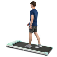 2 In 1 Under Desk Electric Treadmill 2.5Hp, Remote Control, Display, Walking Jogging Running Machine Fitness Equipment For Home Gym Office Green Metal