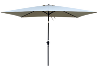 6 X 9Ft Patio Umbrella Outdoor Waterproof Umbrella With Crank And Push Button Tilt Without Flap For Garden Backyard Pool Swimming Pool Market Frozen Dew Steel