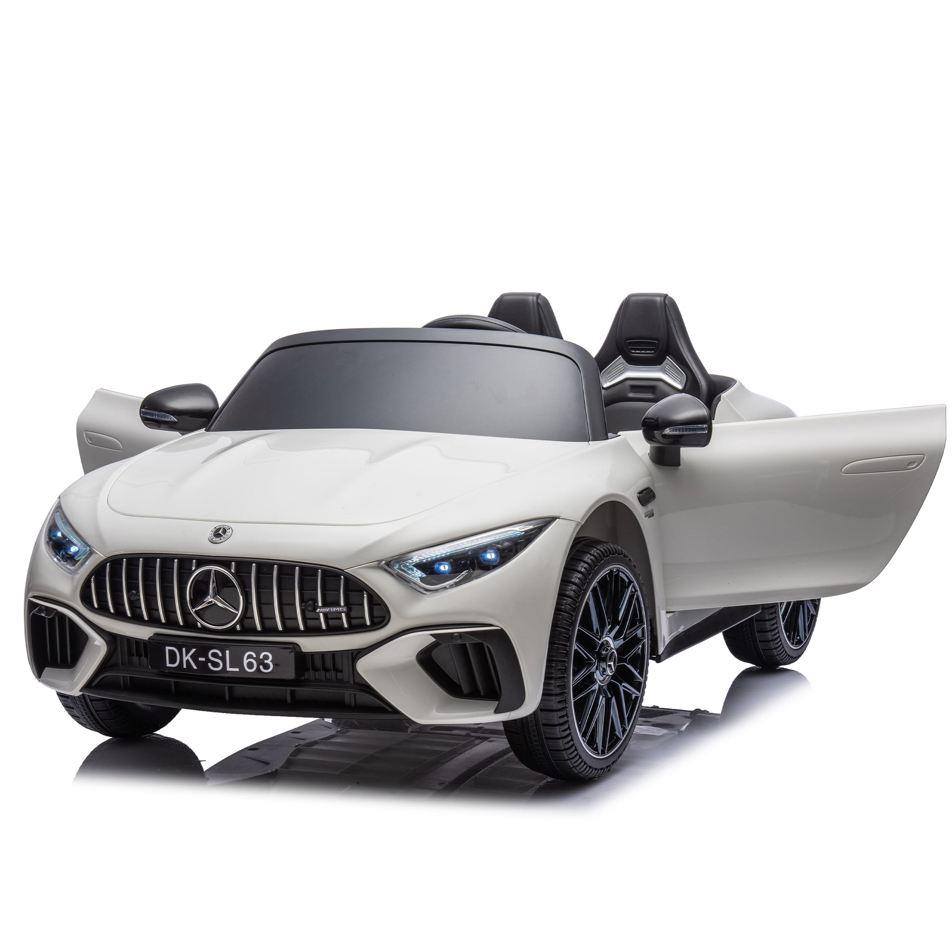 24V Ride On Car W Parent Remote Control,Seat Width 18.11 Inch,Licensed Mercedes Benz Sl63 Car For Kids,200W Speed1.86 4.97Mph Secure Slow Start,Bluetooth,Led,Headlight, Music Player & Horn, Soft