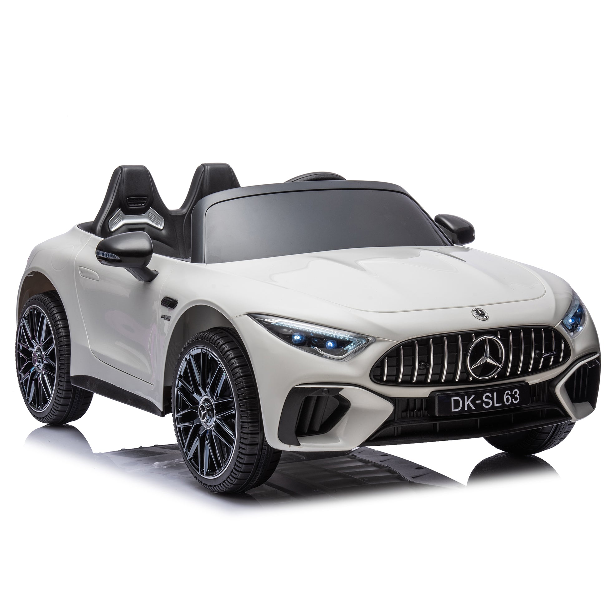 24V Ride On Car W Parent Remote Control,Seat Width 18.11 Inch,Licensed Mercedes Benz Sl63 Car For Kids,200W Speed1.86 4.97Mph Secure Slow Start,Bluetooth,Led,Headlight, Music Player & Horn, Soft