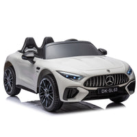 24V Ride On Car W Parent Remote Control,Seat Width 18.11 Inch,Licensed Mercedes Benz Sl63 Car For Kids,200W Speed1.86 4.97Mph Secure Slow Start,Bluetooth,Led,Headlight, Music Player & Horn, Soft