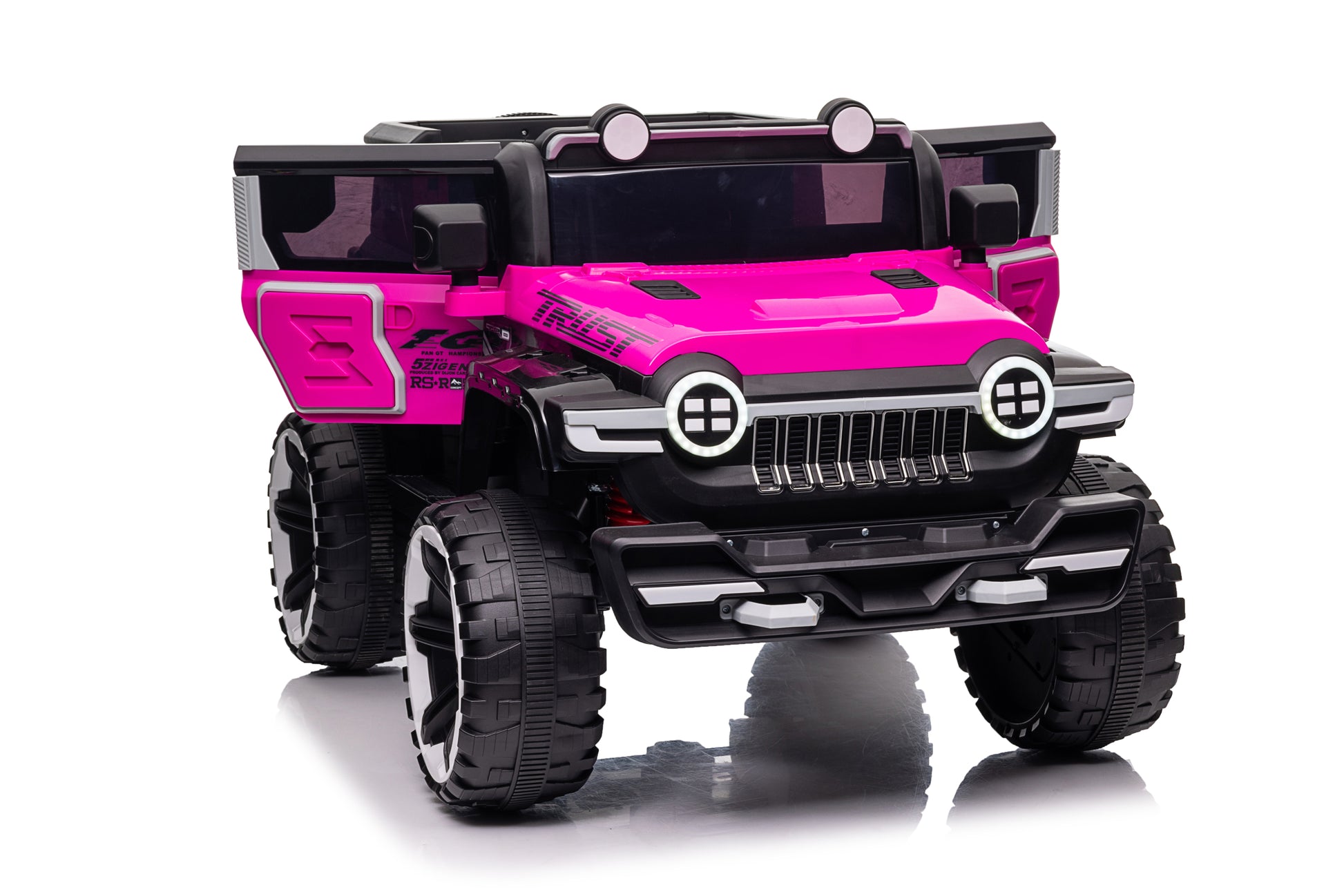 Kids Ride On Car,Tamco Kids Electric Car With Remote Control 12 V Children Car Motorized Vehicles For Girls Boys Gift, Music, Horn, Spring Suspension, Safety Lock, Led Light Pink Plastic