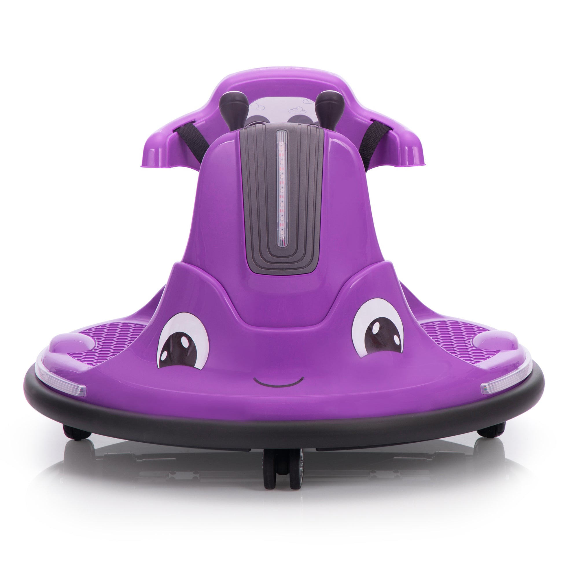 12V Snail Shaped Kids Electric Bumper Car With Remote Control, Ride On Car With Led Lights, Music, 360 Degree Rotate, Toddler Race Toys, 3 8 Years Old Purple Polypropylene