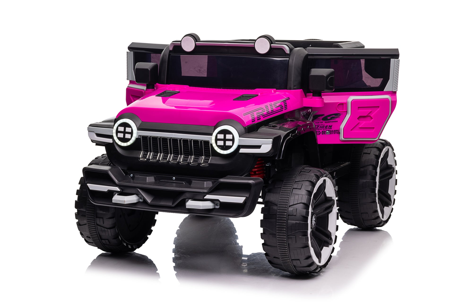 Kids Ride On Car,Tamco Kids Electric Car With Remote Control 12 V Children Car Motorized Vehicles For Girls Boys Gift, Music, Horn, Spring Suspension, Safety Lock, Led Light Pink Plastic