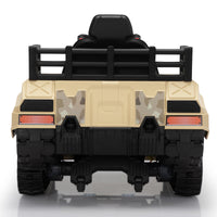 Ride On Tank 24V Thunder Tank Car With Fighting Cannon And Rotating Turret, Remote Control, Lights, Music, Military Battery Powered Truck Toy Gift For Boys Girls, 3 8 Years Old, Desert Yellow Yellow Polypropylene