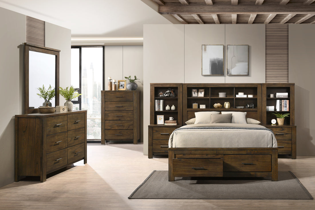 Merrilee Ii Eastern King Bed, Oak Finish Bd02076Ek Oak Wood