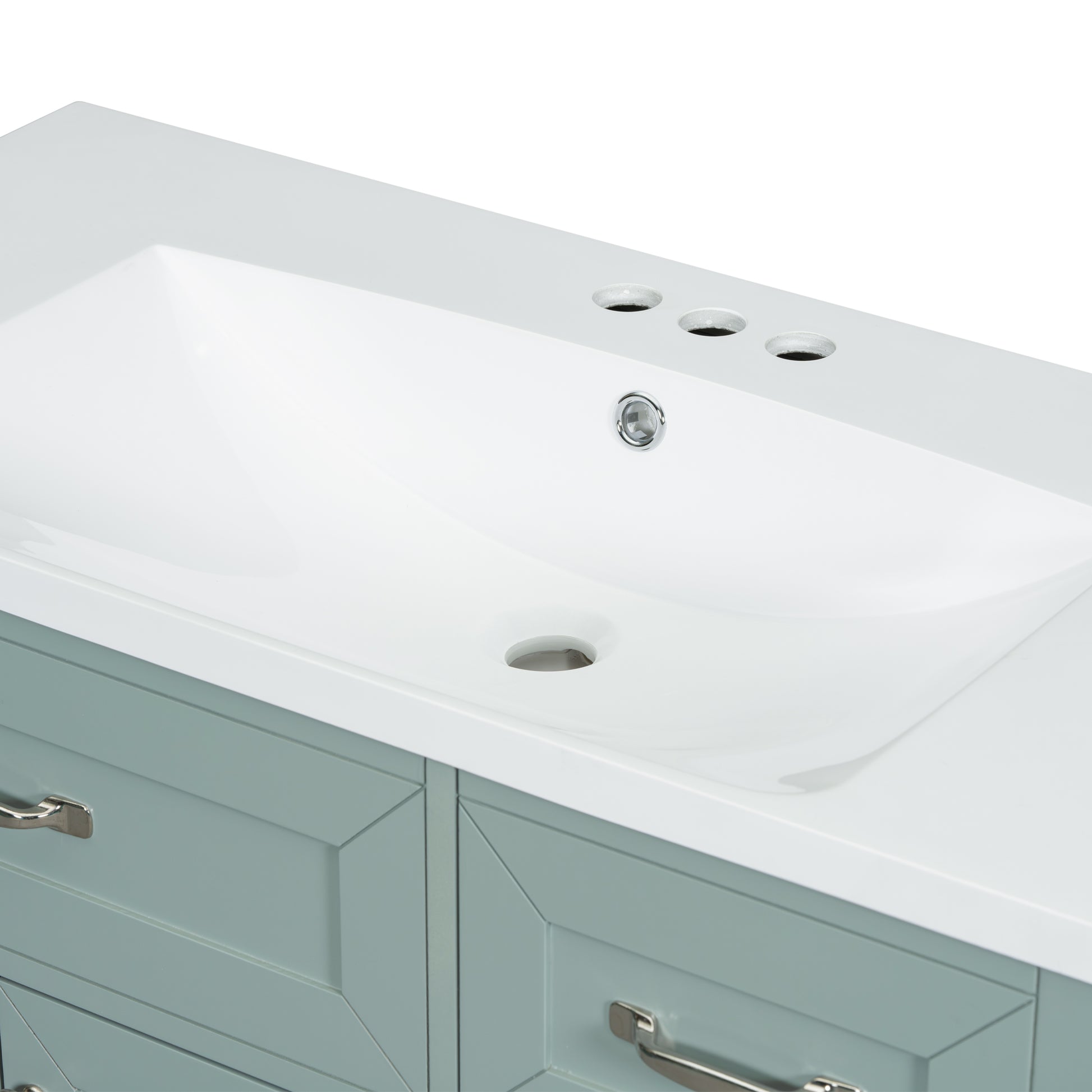 36" Bathroom Vanity With Sink Combo, Green Bathroom Cabinet With Drawers, Solid Frame And Mdf Board Old Sku:Jl000007Aag Green Solid Wood Mdf