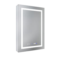 Smart Led Medicine Cabinet With Built In High Power Outlet24*36Inchstepless Dimming & Anti Fogintegrated Designmultifunctional Bathroom Storageright Hinge Silver Aluminum