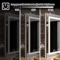 Smart Led Medicine Cabinet With Built In High Power Outlet24*36Inchstepless Dimming & Anti Fogintegrated Designmultifunctional Bathroom Storageright Hinge Silver Aluminum