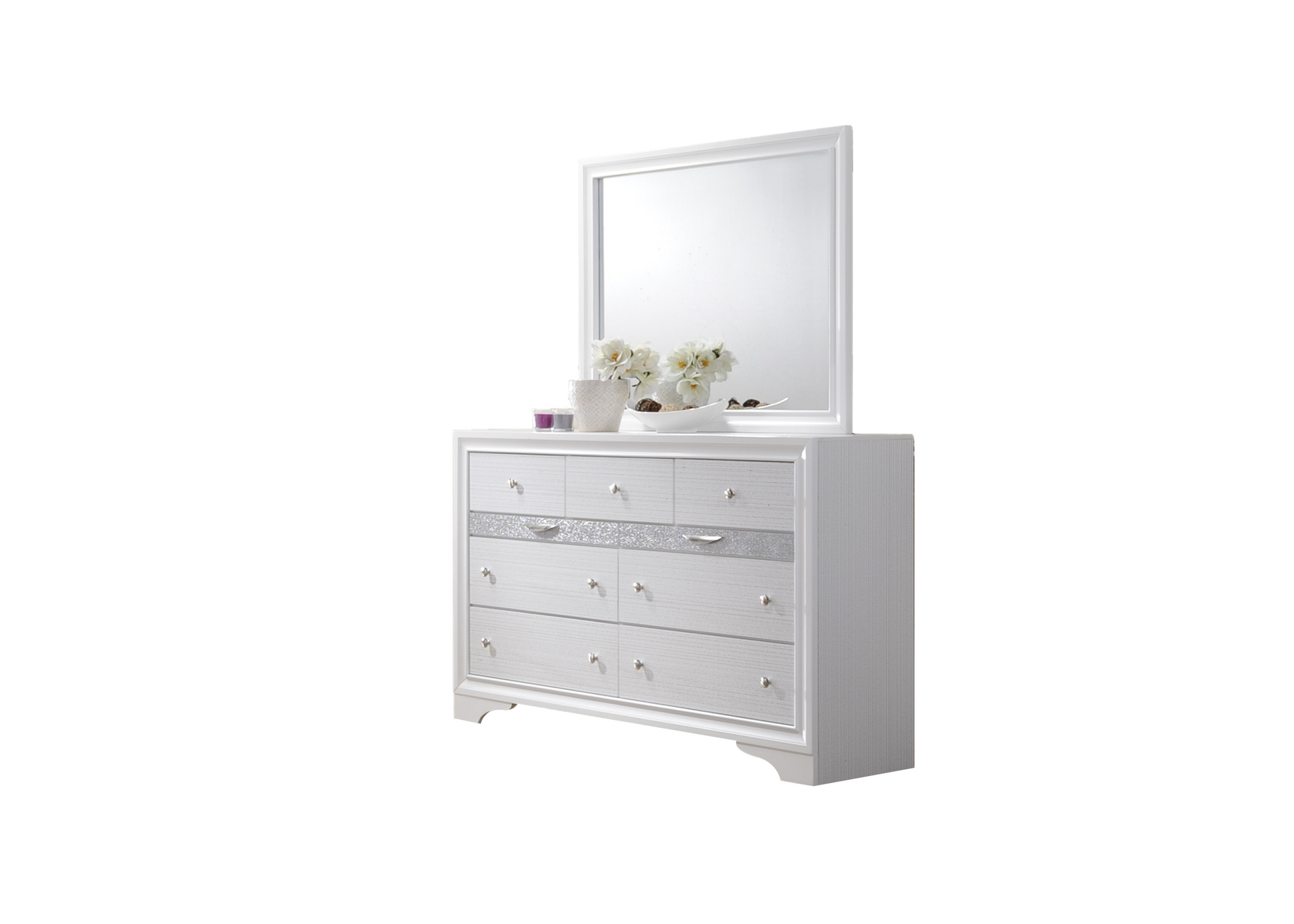 Matrix Traditional King 4 Pc Storage Bedroom Set Made With Wood In White Box Spring Not Required King White Wood 4 Piece Set Bedroom Bed Included,Dresser Included,Mirror Included,Nightstand Included Traditional Solid Wood Mdf Tufted Wood
