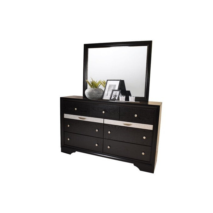 Matrix Traditional Style Full 5Pc Storage Bedroom Set Made With Wood In Black Box Spring Not Required Full Black Wood 5 Piece Set Bedroom Bed Included,Chest Included,Dresser Included,Mirror Included,Nightstand Included Traditional Solid Wood Mdf Wood