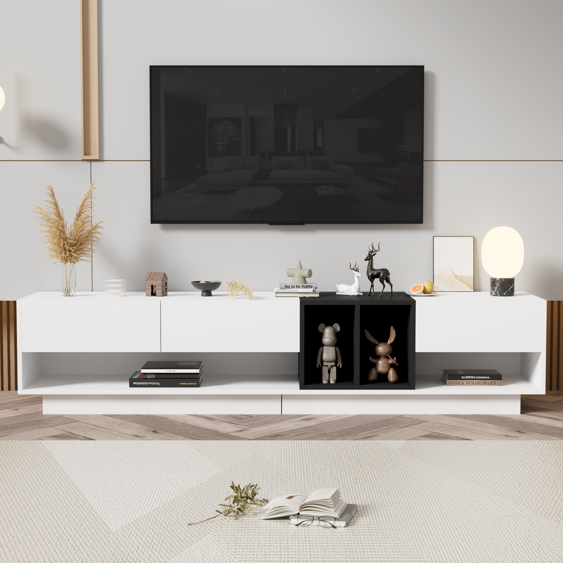 Sleek And Stylish Tv Stand With Perfect Storage -