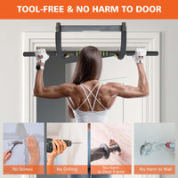 Wall Mounted Pull Up Bar Exercise Chin Bar Portable Dip Bars For Indoors Home Gym Black Iron