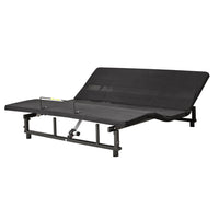 Adjustable Bed Base Frame Head And Foot Incline Quiet Motor King Size Zero Gravity King Antique Black Bedroom Bed Frame Steel