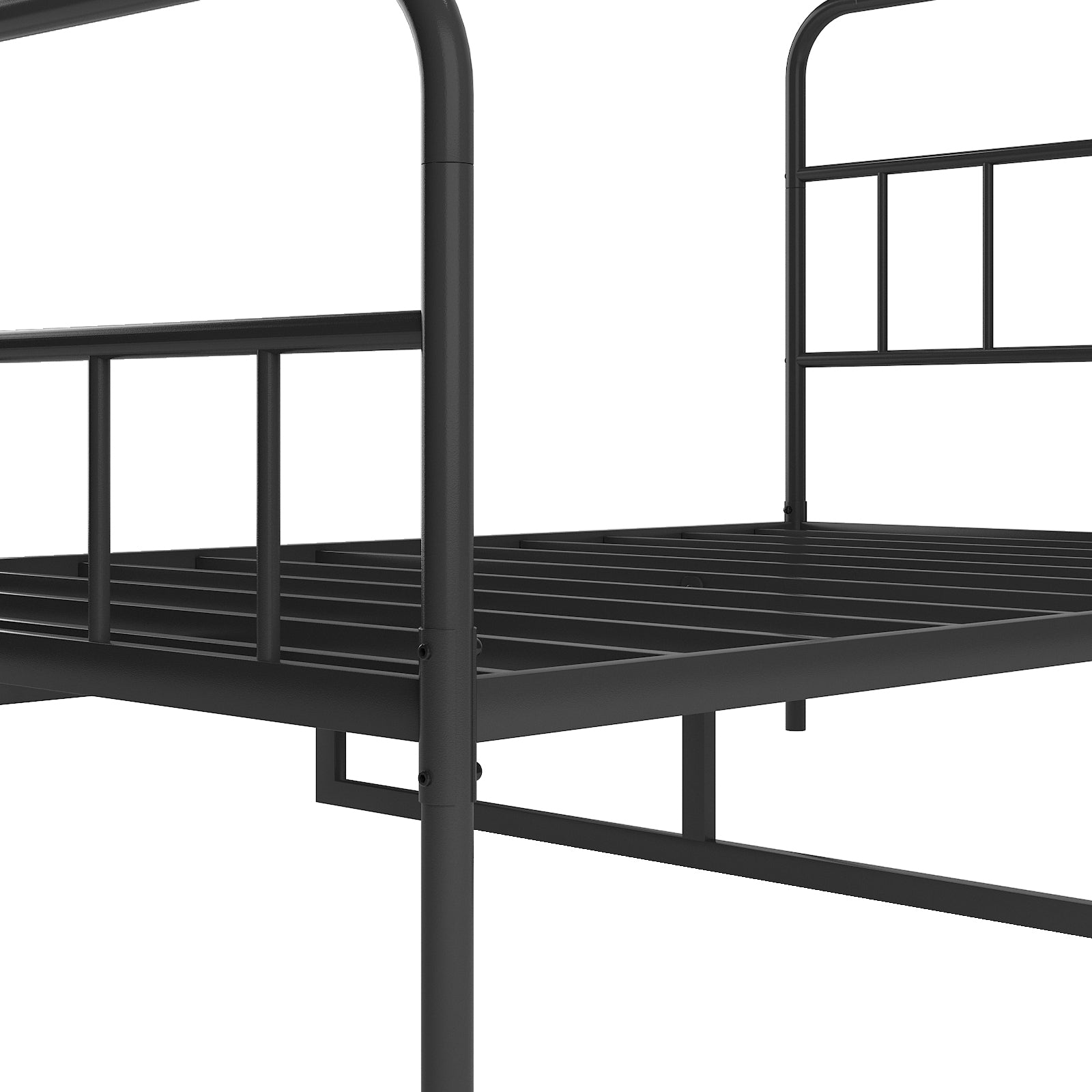 Metal Platform Bed Frame With Headboard, Sturdy Metal Frame, No Box Spring Needed Full Full Black Iron